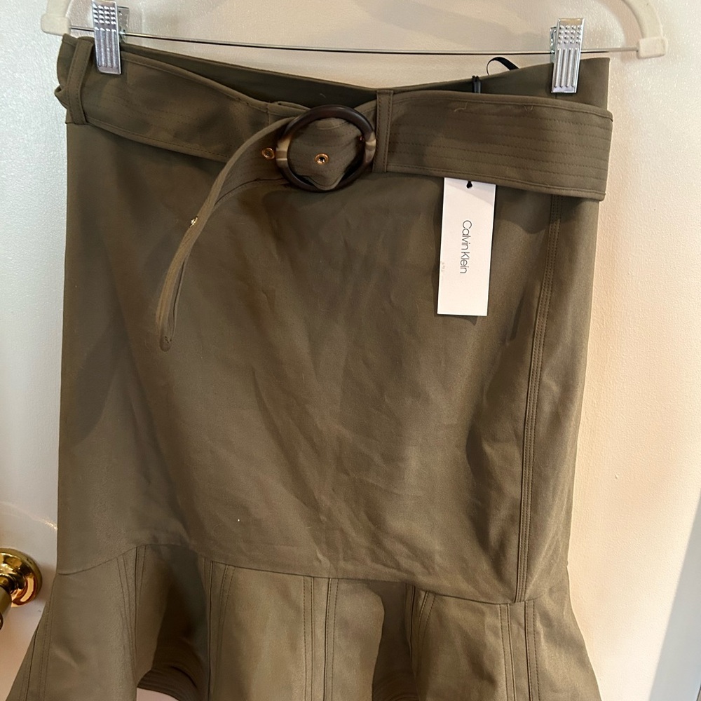 Calvin Klein olive green skirt